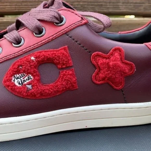 Coach Leather Sneakers Sz 8.5 - Picture 4 of 8